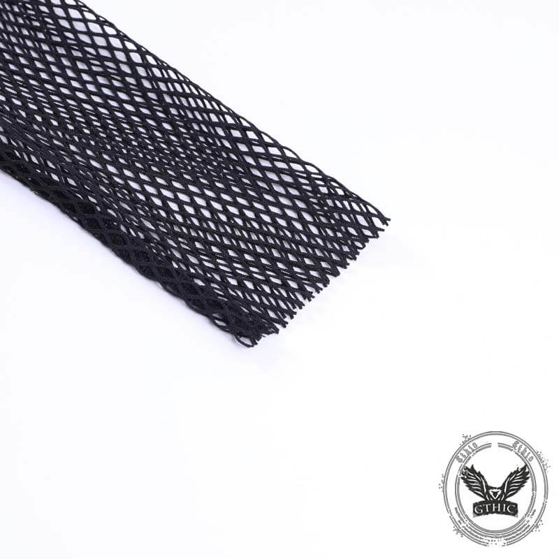 Dark Style Sexy Slim Mesh Hole Long Sleeve Top