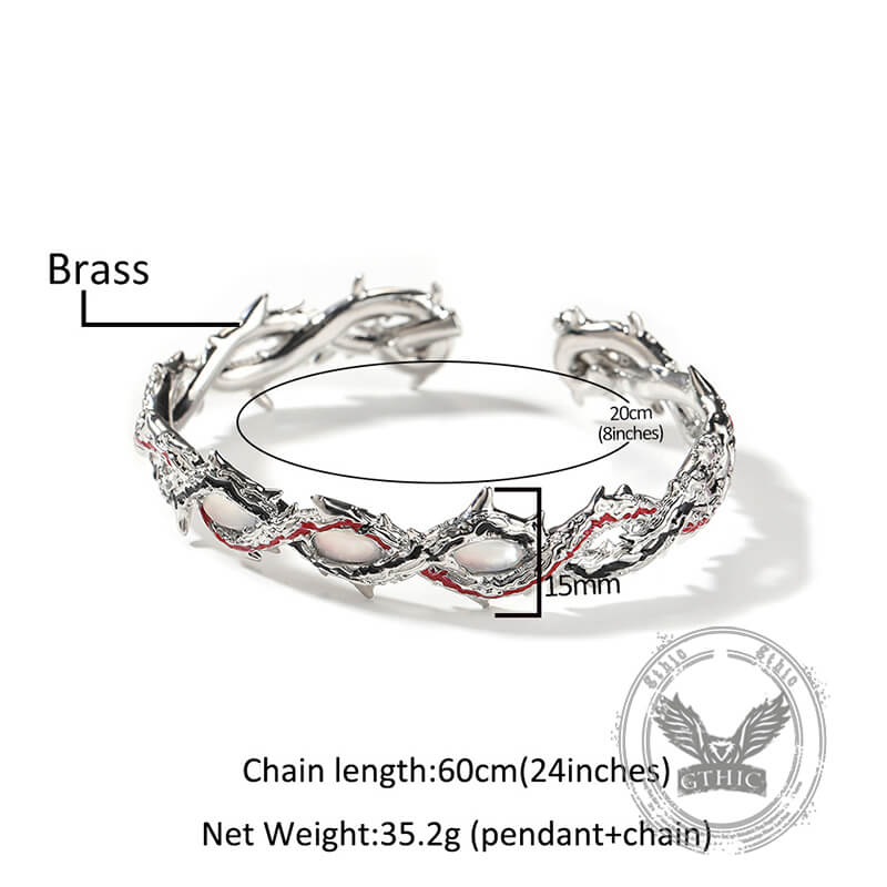 Dark Thorn Vintage Copper Open Bracelet