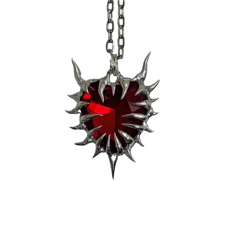 Dark Thorn Heart Alloy Gothic Necklace | Gthic.com