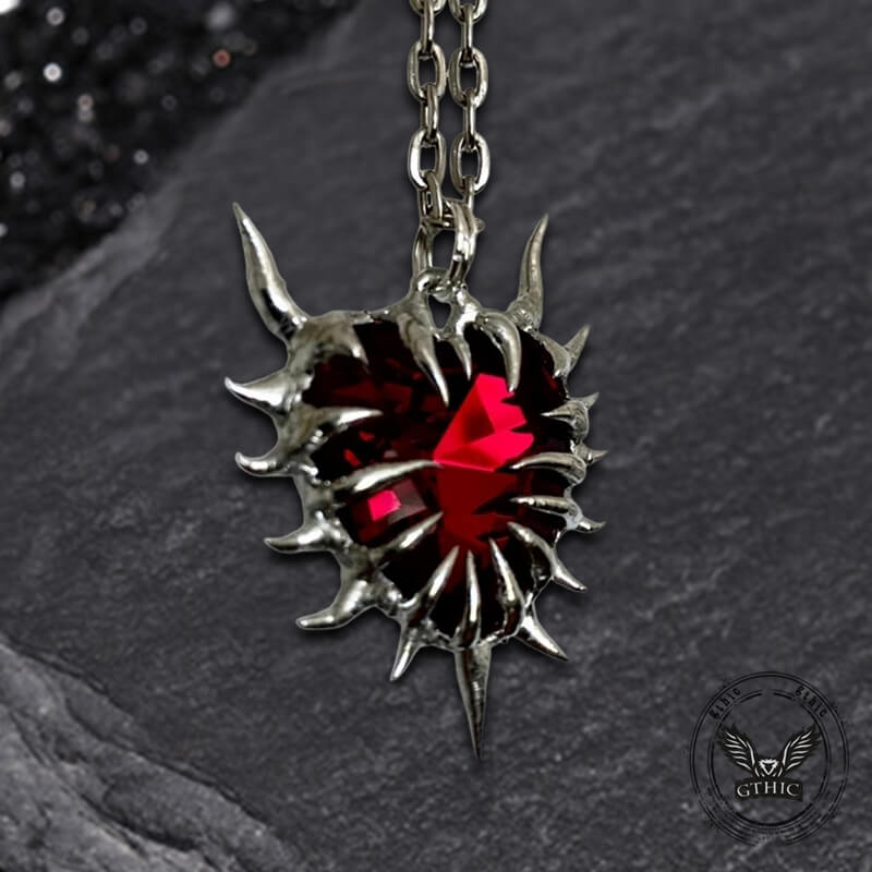 Dark Thorn Heart Alloy Gothic Necklace 03 | Gthic.com