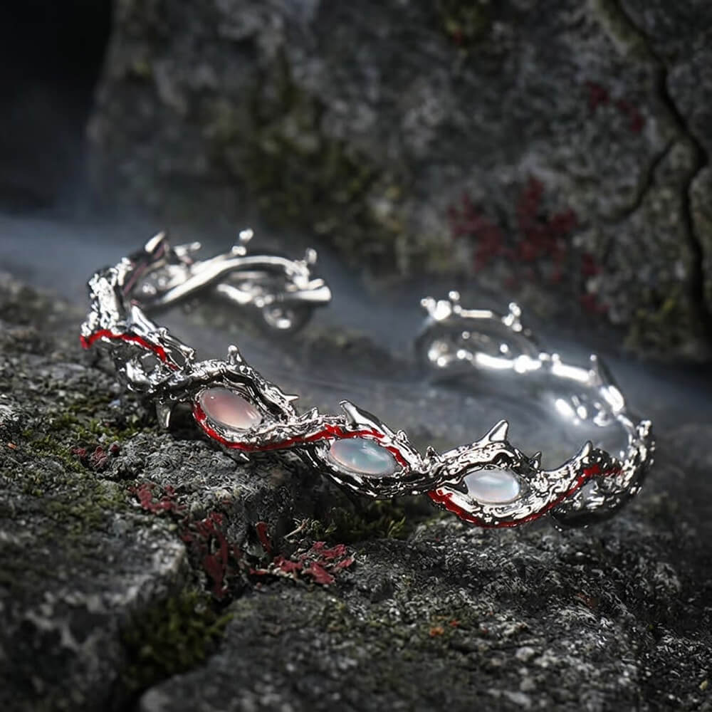 Dark Thorn Vintage Copper Open Bracelet | Gthic.com