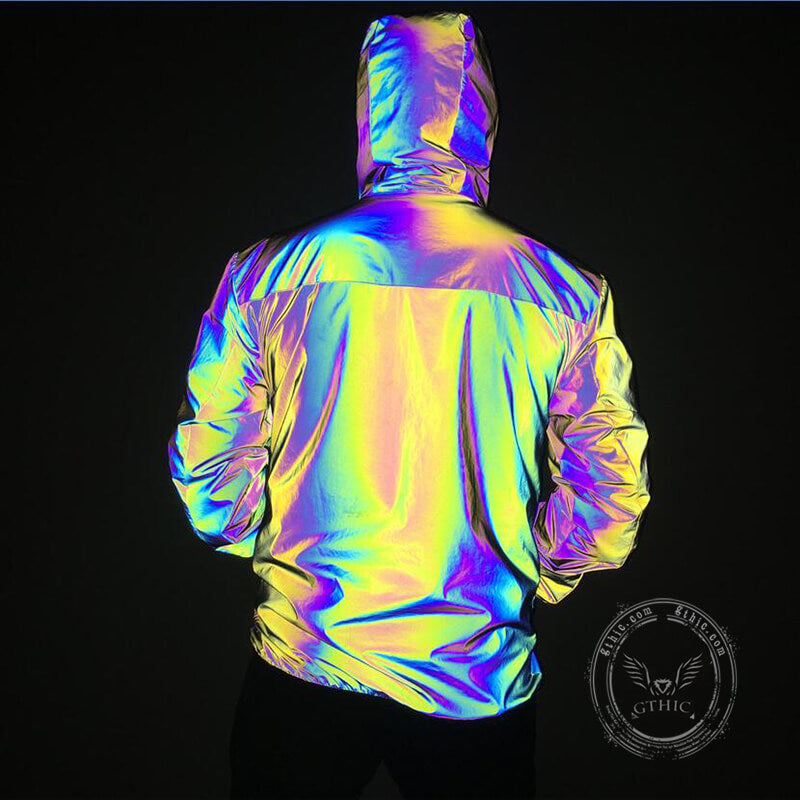 Dazzle Color Reflection Hooded Jacket | Gthic.com