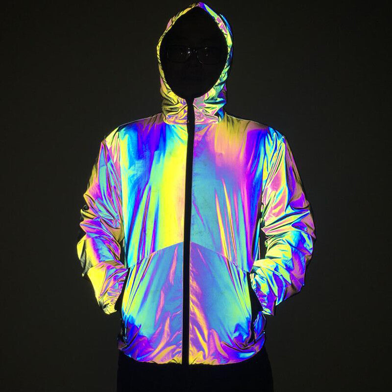 Dazzle Color Reflection Hooded Jacket | Gthic.com