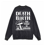 Death Like Birth Mushroom Vintage Vintage Washed Sweatshirt