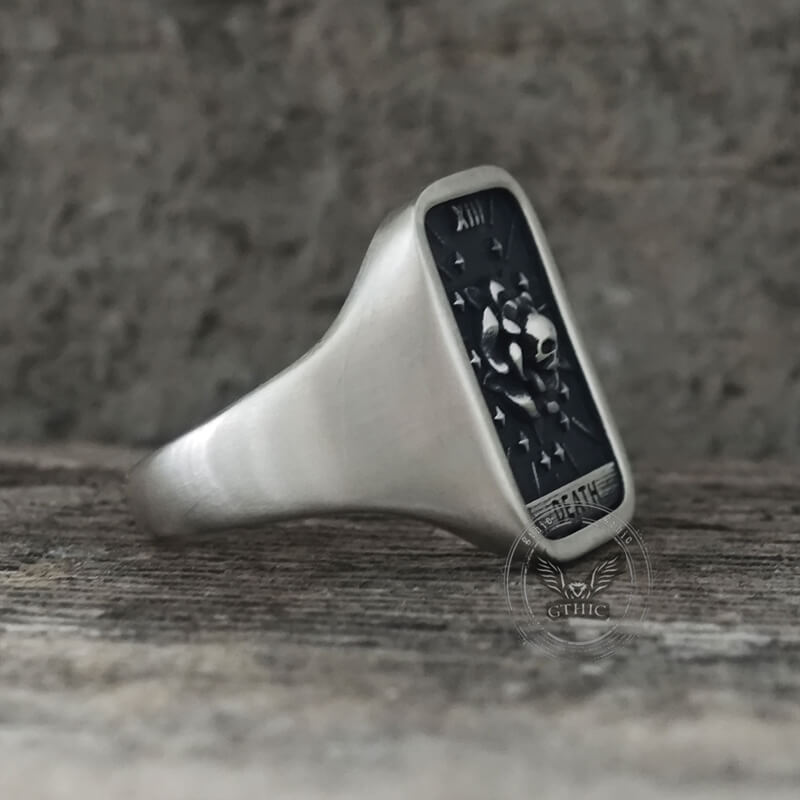 Death Major Arcana Tarot Sterling Silver Ring | Gthic.com