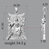 Pendentif Viking en acier inoxydable Dragon celtique Yggdrasil