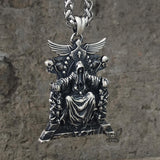 Death Regal Throne Sterling Silver Pendant | Gthic.com