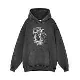 Death Sickle Plague Doctor Vintage Vintage Washed Hoodie