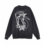 Death Sickle Plague Doctor Vintage Vintage Washed Sweatshirt