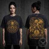Deep Sea Beats Octopus Drummer Vintage Washed T-shirt | Gthic.com