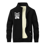 Demon Black Goat Stand Collar Zip Cardigan | Gthic.com