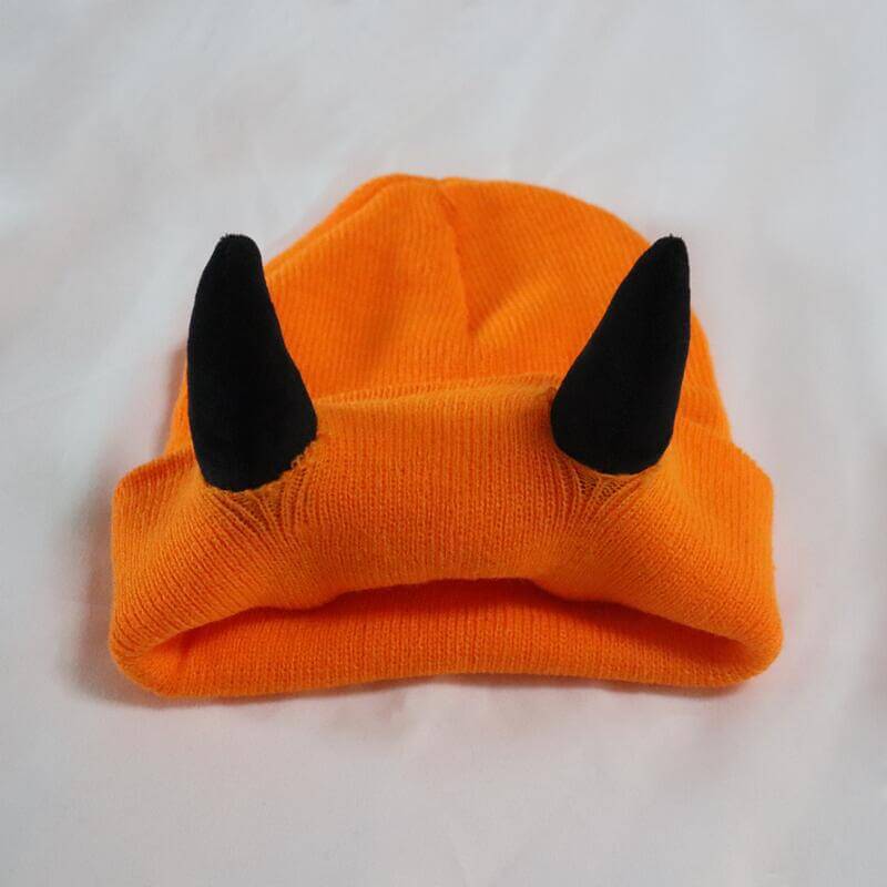 Demon Horned Knitted Beanie Hat | Gthic.com