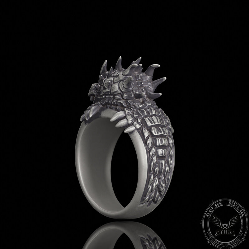 Demonic Dragon Sterling Silver Ring