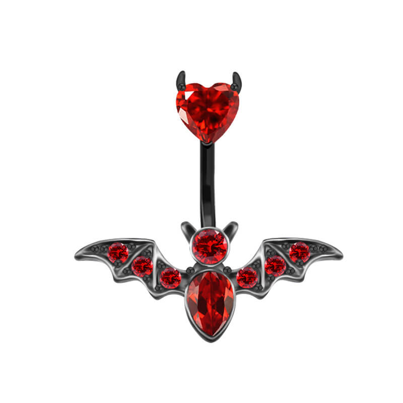 Devil Bat Spider Zinc Alloy Belly Button Ring | Gthic.com