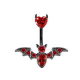 Devil Bat Spider Zinc Alloy Belly Button Ring | Gthic.com