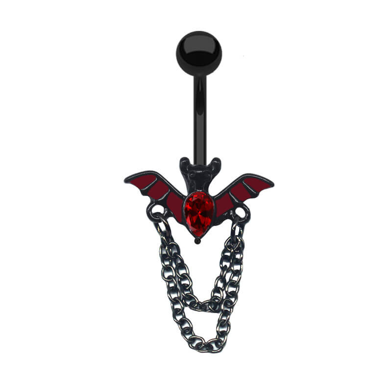 Devil Bat Spider Zinc Alloy Belly Button Ring