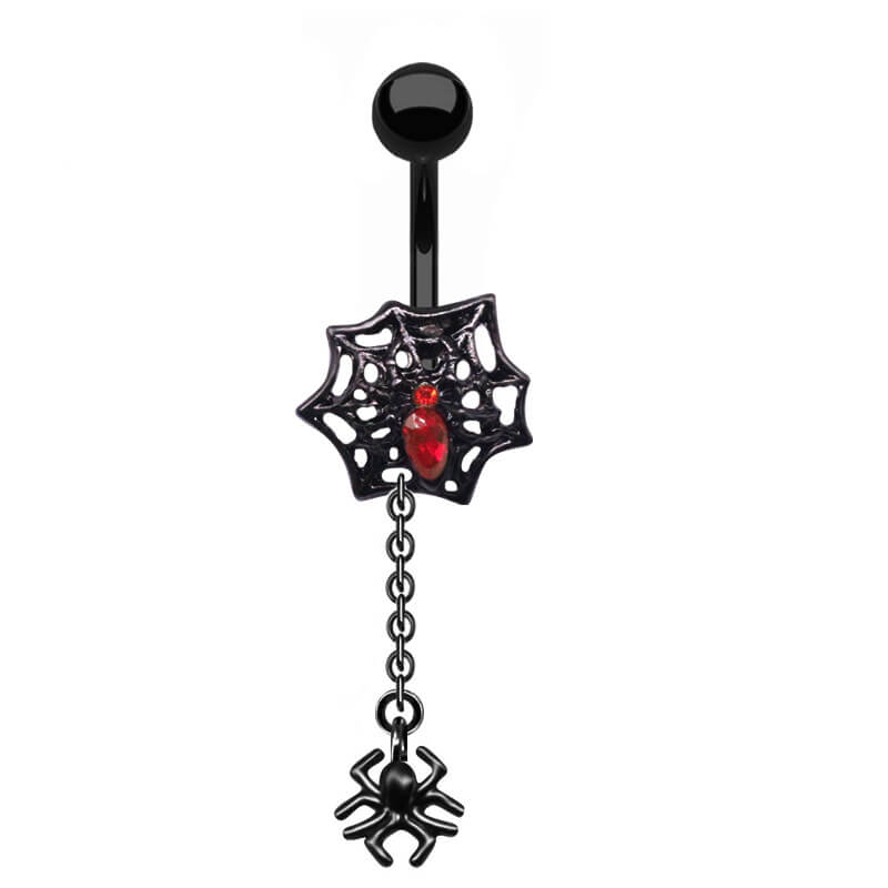 Devil Bat Spider Zinc Alloy Belly Button Ring