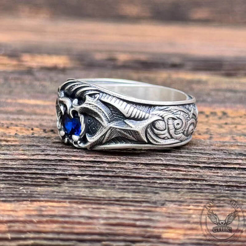 Devil Claw Gemstone Sterling Silver Ring