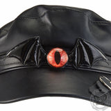 Devil Eye Bat PU Leather Newsboy Cap | Gthic.com