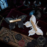 Devil's Eye Butterfly Fabric Resin Gothic Hair Clips | Gthic.com