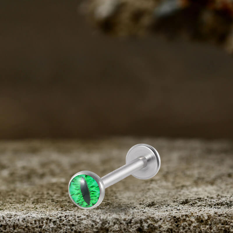 Devil's Eye Stainless Steel Piercing Lip Navel Tongue Studs