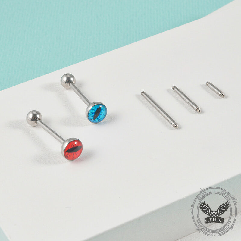 Devil's Eye Stainless Steel Piercing Lip Navel Tongue Studs