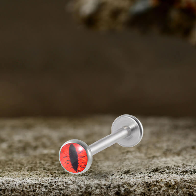 Devil's Eye Stainless Steel Piercing Lip Navel Tongue Studs