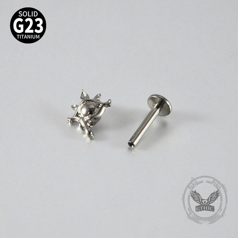 Devil's Tears G23 Titanium Alloy Lip Stud Ear Bone Piercing | Gthic.com