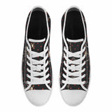 Devil Skeleton Cat Polka Dot Canvas Shoes | Gthic.com