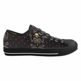 Devil Skeleton Cat Polka Dot Canvas Shoes | Gthic.com