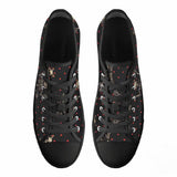 Devil Skeleton Cat Polka Dot Canvas Shoes | Gthic.com