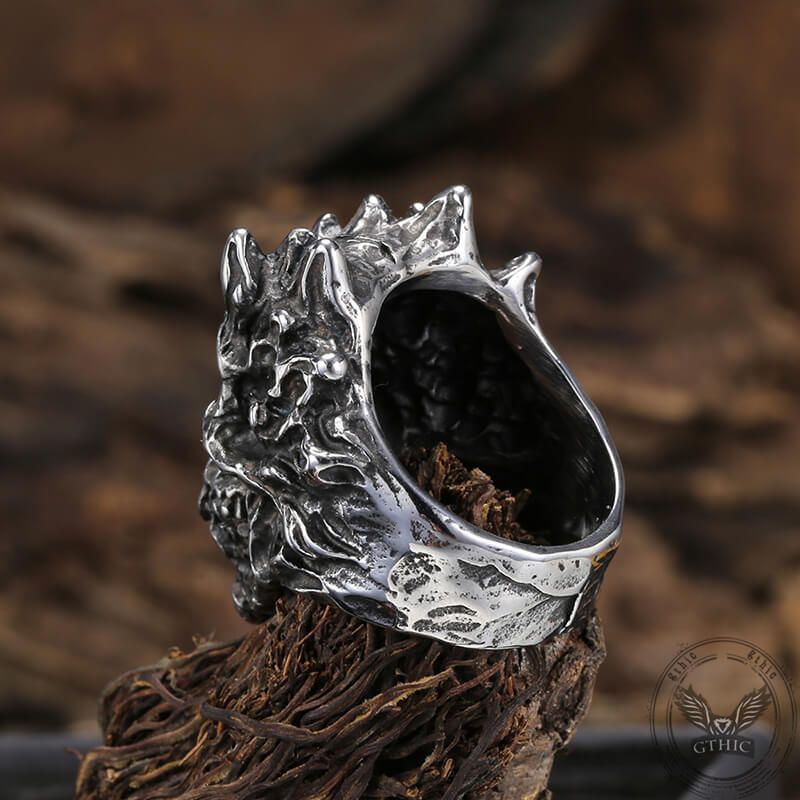 Devil Skull Head Stainless Steel Ring | Gthic.com