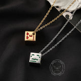 Dice Expression Stainless Steel Necklace | Gthic.com