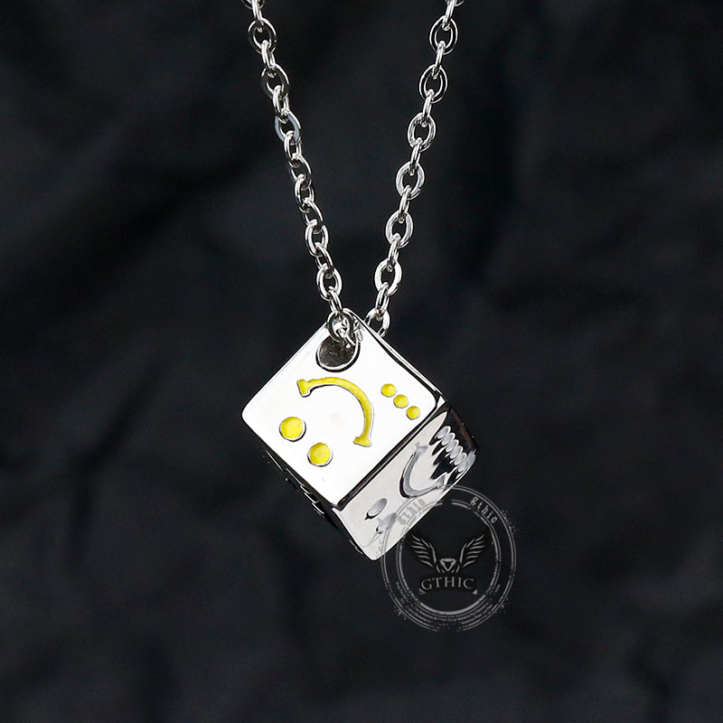 Dice Expression Stainless Steel Necklace