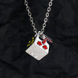 Dice Expression Stainless Steel Necklace