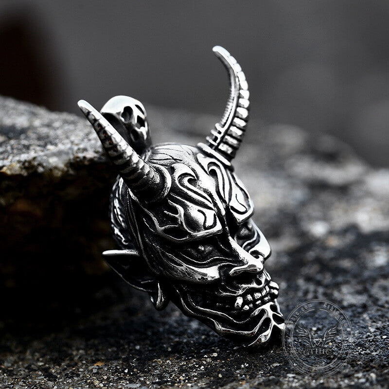 Domineer Hannya Oni Mask Stainless Steel Pendant