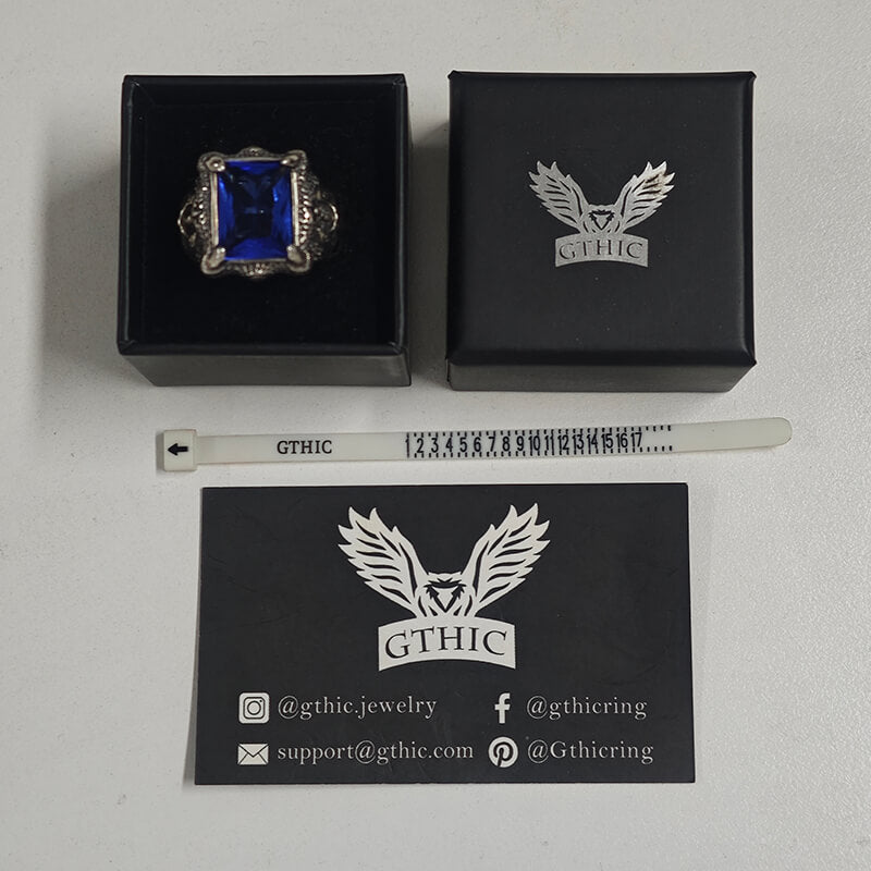 Domineering Axe Dragon Claw Sterling Silver CZ Ring