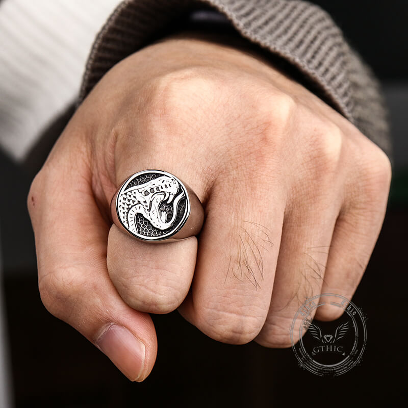 Domineering Cobra Snake Stainless Steel Ring