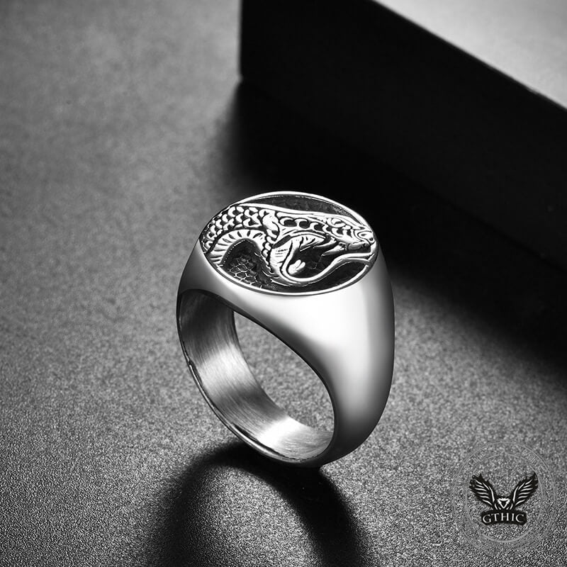 Domineering Cobra Snake Stainless Steel Ring