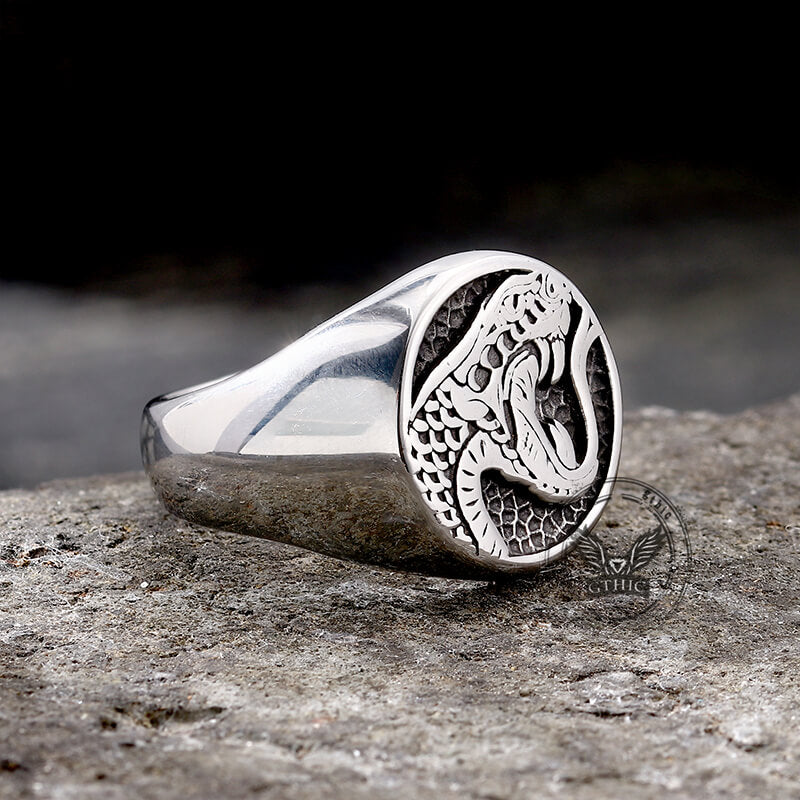 Domineering Cobra Snake Stainless Steel Ring