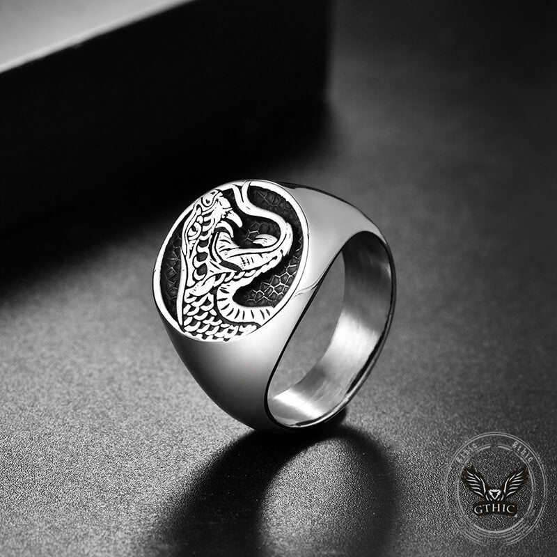 Domineering Cobra Snake Stainless Steel Ring