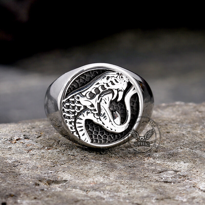 Domineering Cobra Snake Stainless Steel Ring