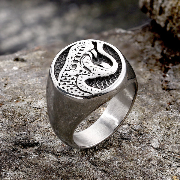 Domineering Cobra Snake Stainless Steel Ring