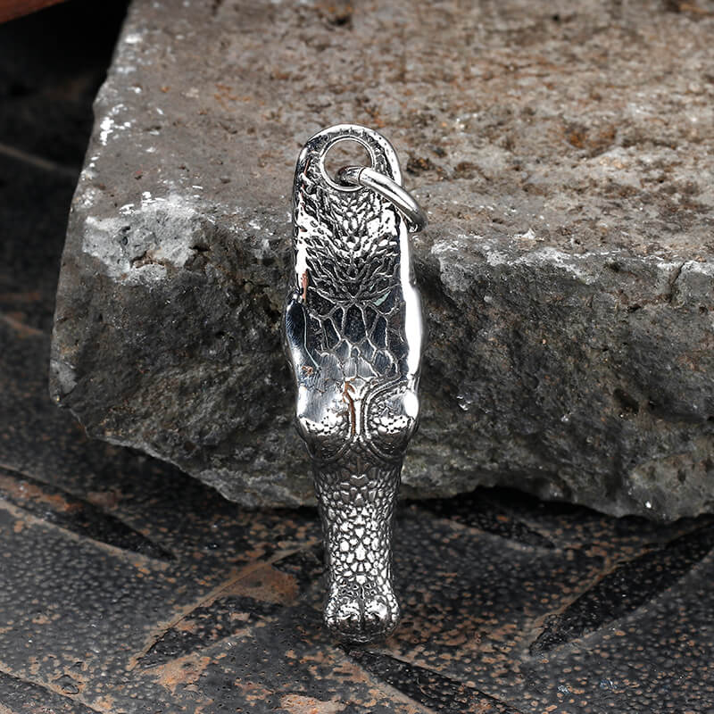 Domineering Crocodile Head Stainless Steel Pendant | Gthic.com