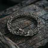 Domineering Dragon Byzantine Stainless Steel Nordic Bracelet