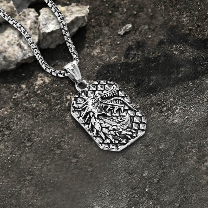 Domineering Dragon Head Stainless Steel Necklace