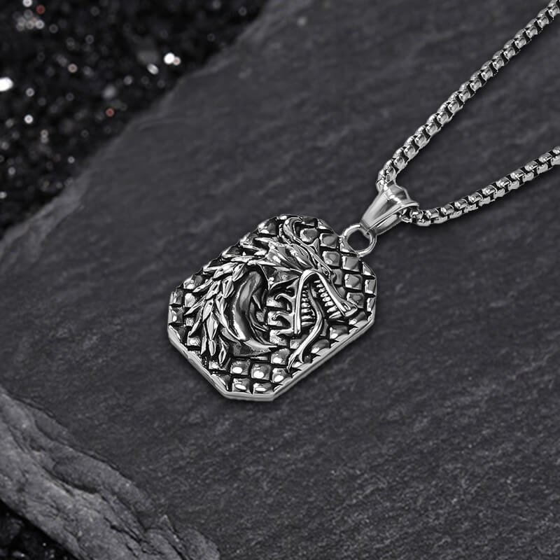 Domineering Dragon Head Stainless Steel Necklace