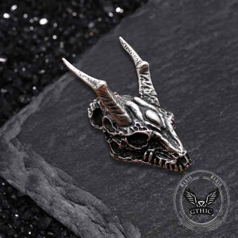 Domineering Dragon Head Stainless Steel Punk Pendant | Gthic.com