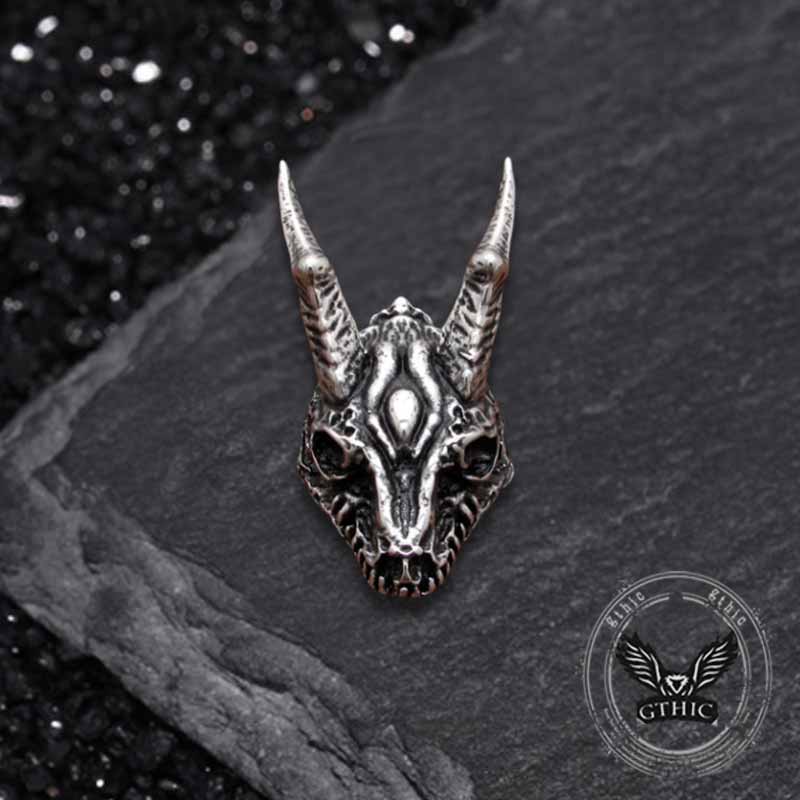 Domineering Dragon Head Stainless Steel Punk Pendant | Gthic.com