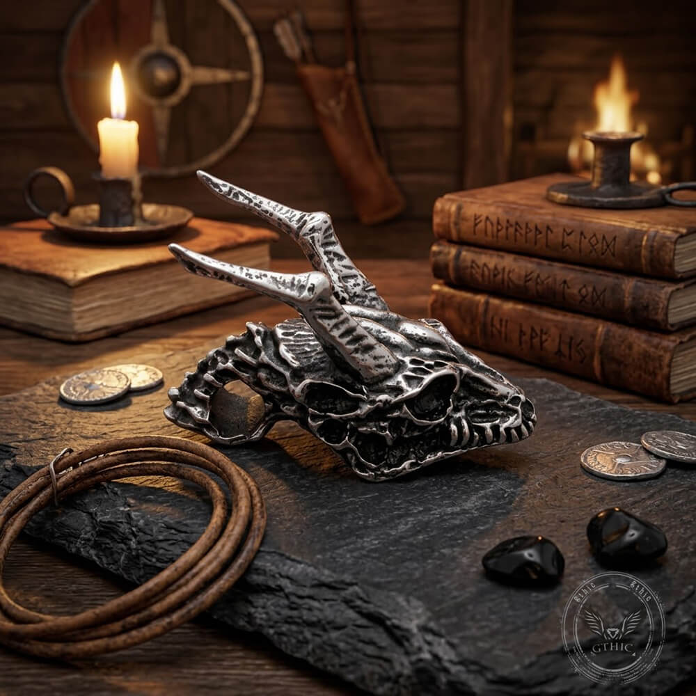 Domineering Dragon Head Stainless Steel Punk Pendant | Gthic.com